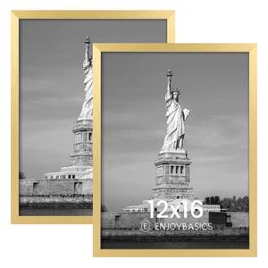 lot 18635 image: Enjoybasics Picture Frame 12x16 Gold Set of 2