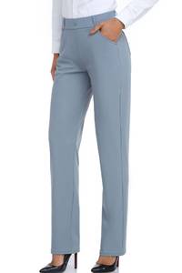 lot 18636 image: Oalka Womens Straight Leg Dress Pants, Medium