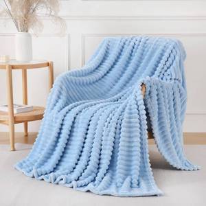 lot 18655 image: YIICKO Light Blue Throw Blanket 60x80 Inches