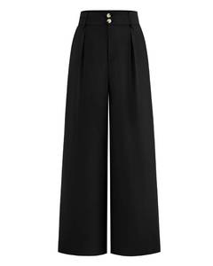 lot 18668 image: BTFBM Womens Wide Leg Dress Pants Black XL
