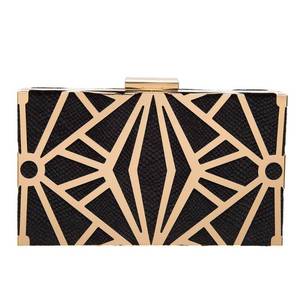 lot 18673 image: CARIEDO Gold Velvet Evening Clutch Purse