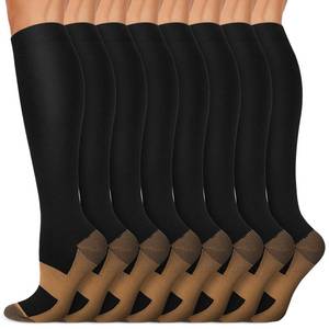 lot 18685 image: Iseasoo Copper Compression Socks 15-20 mmHg 8 Pairs LXL
