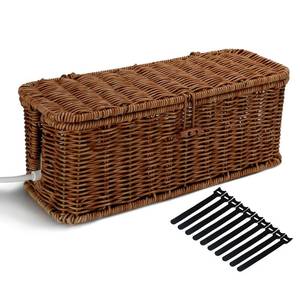 lot 18737 image: Allhercom Handwoven Rattan Cable Management Box