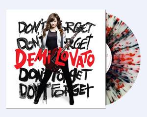 lot 18745 image: Demi Lovato Dont Forget Vinyl Record ClearRed-Black Splatter LP