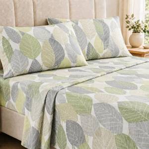 lot 19283 image: HCORA Twin Microfiber Sheet Set, 16 Deep, 3-Piece