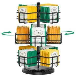 lot 19297 image: 3-Tier Tea Bag Holder Organizer Black