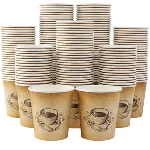 lot 19319 image: Clawsoff Disposable Paper Coffee Cups 10 oz 200 Pack