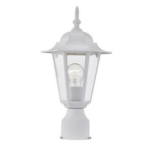 lot 19327 image: WISBEAM White Outdoor Post Light, E26 Base, 60W Max