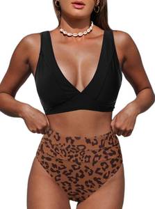 lot 20357 image: Hilinker Womens Leopard Print 2-Piece Bikini, Med