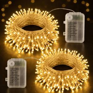 lot 20380 image: VOSIL Fairy Lights Battery Operated 2-Pack 300LED 98FT