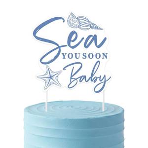 lot 20409 image: Merrystorm Sea You Soon Baby Cake Topper