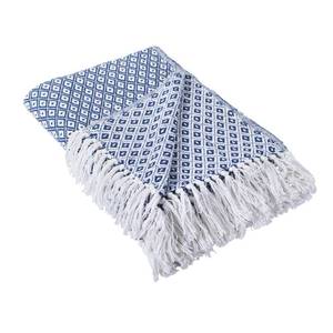 lot 20412 image: DII Mini Diamond Woven Throw 50x60 Nautical Blue