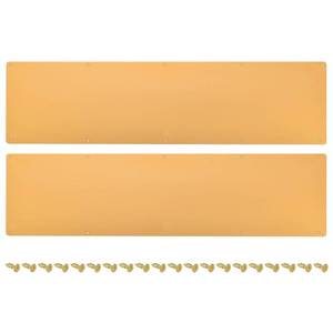 lot 20428 image: Uxcell Door Kick Plate 8 x 30 Inches Aluminum Gold  Retail $135.19