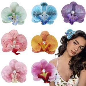 lot 20439 image: VRbeatter Hawaiian Flower Hair Clips, 7-Piece Set