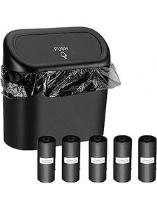 lot 20464 image: RAMMASUN Mini Car Trash Can with Lid and 150 Bags
