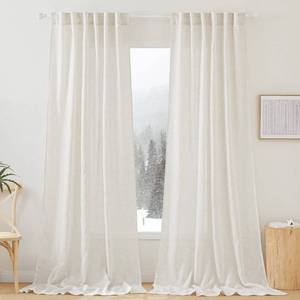 lot 20469 image: RYB HOME Sheer Curtains 102 inches Extra Long