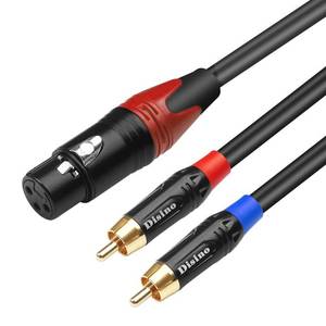 lot 20478 image: Disino Female XLR to Dual RCA Y Splitter Cable 1M
