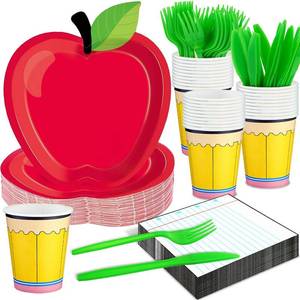 lot 20488 image: Ansee Back to School Tableware Set, 125 Pieces