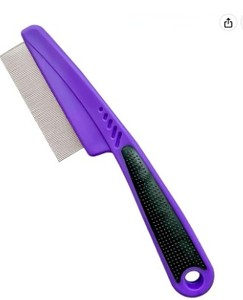 lot 18552 image: Purple Flea Comb with Fine Teeth