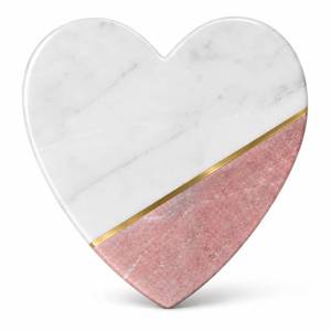 lot 1567 image: Go Home Heart Shape Marble Cutting Board 0.5 Thick