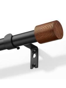 lot 1590 image: HIQTEK Wood Curtain Rod Adjustable 32-84 Inch 1 Inch