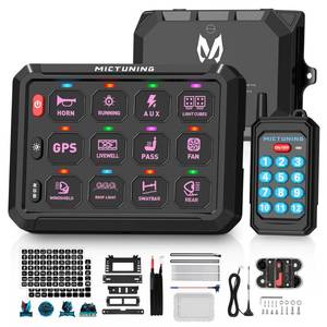 lot 1605 image: MICTUNING 12 Gang Wireless Switch Panel with Remote  Retail $199.90