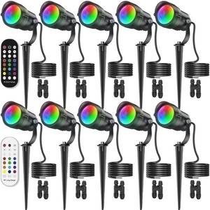 lot 1612 image: HIBOITEC RGBW Low Voltage Landscape Lighting 10-Pack