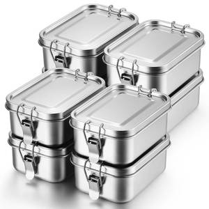 lot 1626 image: Umigy Stainless Steel Food Containers, 550ml, 8-Piece Set