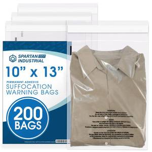 lot 1628 image: Spartan Industrial Self-Seal Poly Bags 10x13 200ct