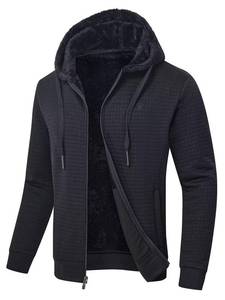 lot 1629 image: Yuyangdpb Mens Full Zip Hoodie Sherpa Lined Waffle Knit M