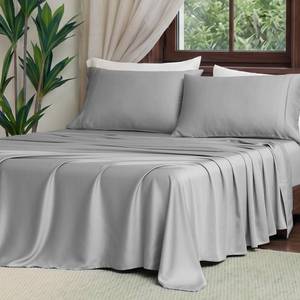 lot 1647 image: Home Tencel Lyocell Sheet Set Queen Silver Gray