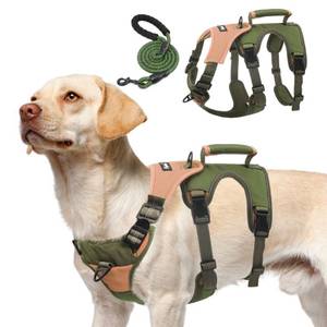 lot 1670 image: PUPTECK Escape Proof Dog Harness and Leash Set Large