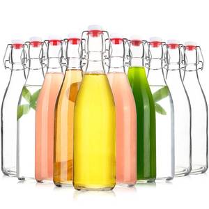 lot 1678 image: KITGLASCUP Swing Top Glass Bottles 16oz 10-Pack