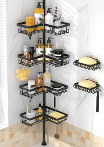 lot 1683 image: Daoya Corner Shower Caddy 4-Tier Tension Pole