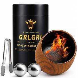 lot 2341 image: GrlGrl Charred Wooden Whiskey Glasses