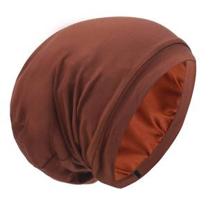 lot 2347 image: GB Selected Satin Lined Sleep Cap Adjustable Caramel