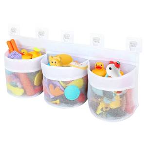 lot 2357 image: MOASIOP Bath Toy Storage Net - White Wall-Mounted