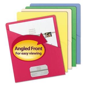 lot 2369 image: Smead Slash File Jackets Letter Size Assorted Colors 25-Pack