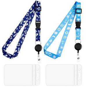 lot 2375 image: SSydl Retractable Badge Lanyard 2-Pack with ID Holder