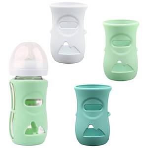 lot 2378 image: HUAKENER Silicone Bottle Sleeves 8 oz Avent Natural (3-Pack)