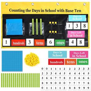 lot 2387 image: Humyoun Counting the Days Pocket Chart with Base Ten Blocks