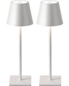 lot 2396 image: KDG Cordless Rechargeable LED Table Lamps 2-Pack