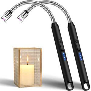lot 2404 image: LcFun 2-Pack USB-C Rechargeable Electric Candle Lighters
