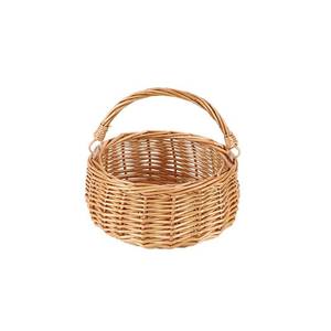 lot 2412 image: Wicker Picnic Basket with Handle 18x18x10cm