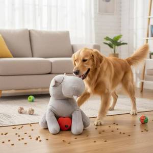 lot 2429 image: 3T GROUP Puppy Heartbeat Toy Sleep Aid Gray