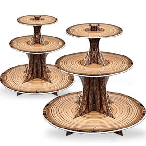 lot 2447 image: HoorayLife 3-Tier Cupcake Stand Set, 2 Pack