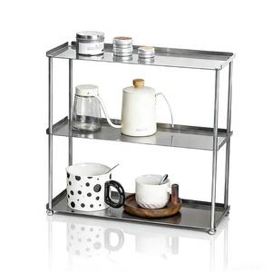 lot 2497 image: Cipmodu 3-Tier Stainless Steel Shelf Organizer