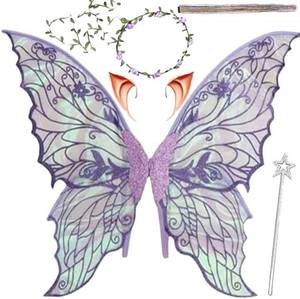 lot 2506 image: Torajiro Fairy Wings Costume Set Purple Organza