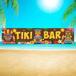 lot 2508 image: Blulu Tiki Bar Banner 70.9 x 15.7 In