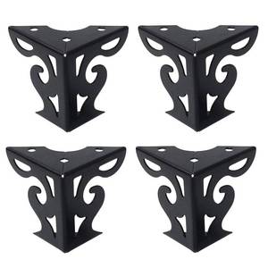 lot 2514 image: Tulead Iron Cabinet Legs 3 Black 4-Piece Set